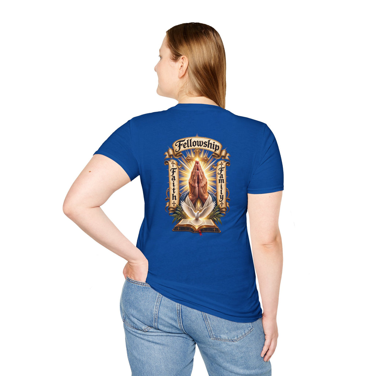 Prayer Hands T-Shirt — Vintage Sacred Heart Religious T-Shirt - Personalized