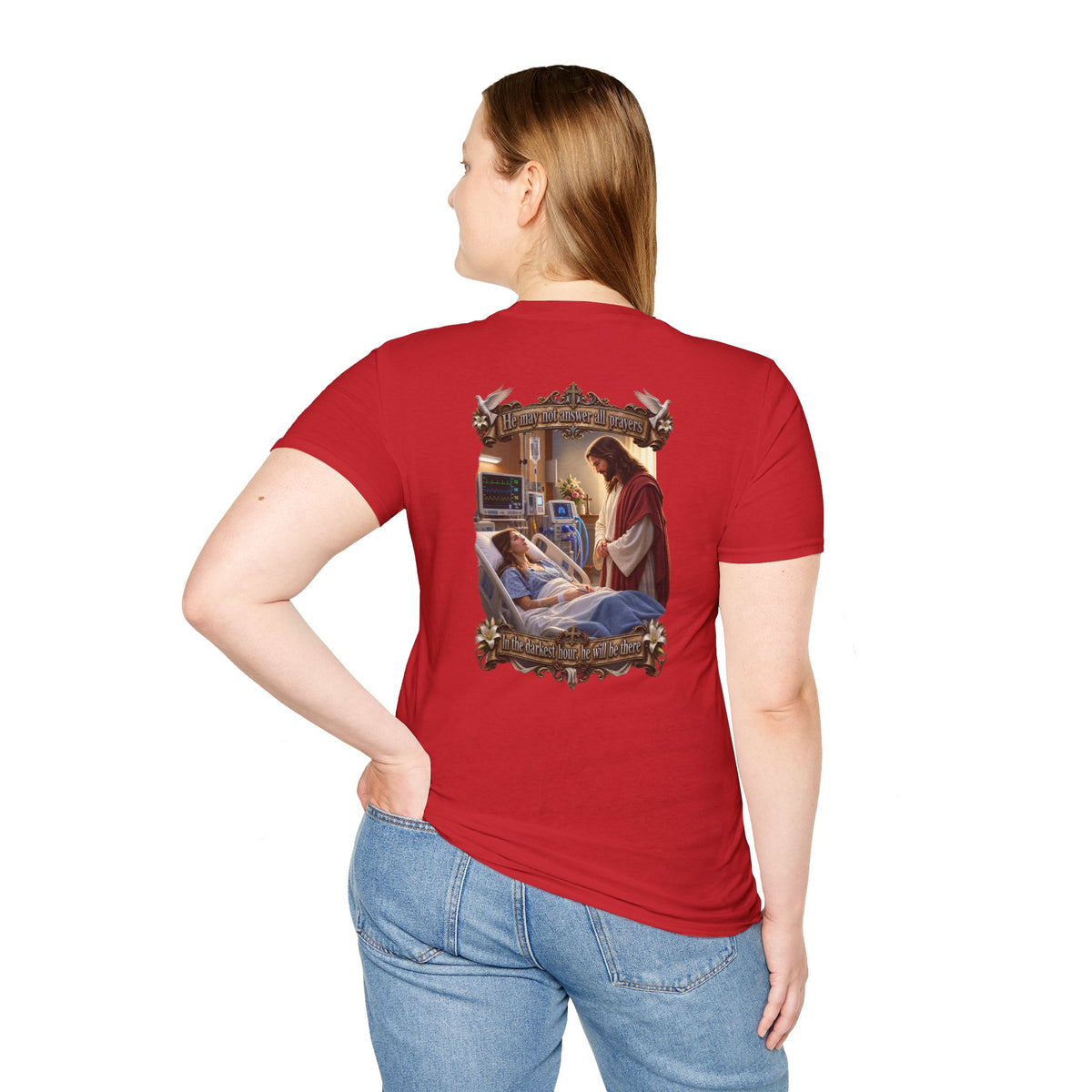 Religious Prayer T-Shirt – Comforting Hospital Scene Pullover - Personalized