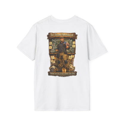 Patriotic Veteran Tribute T-Shirt — American Flag Sleeves & Military Honor Back Print - Personalized