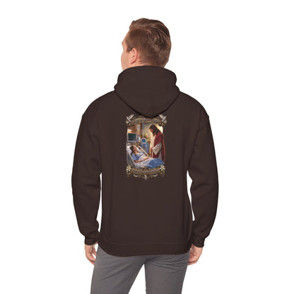 Religious Prayer Hoodie – Comforting Hospital Scene Pullover - Personalized