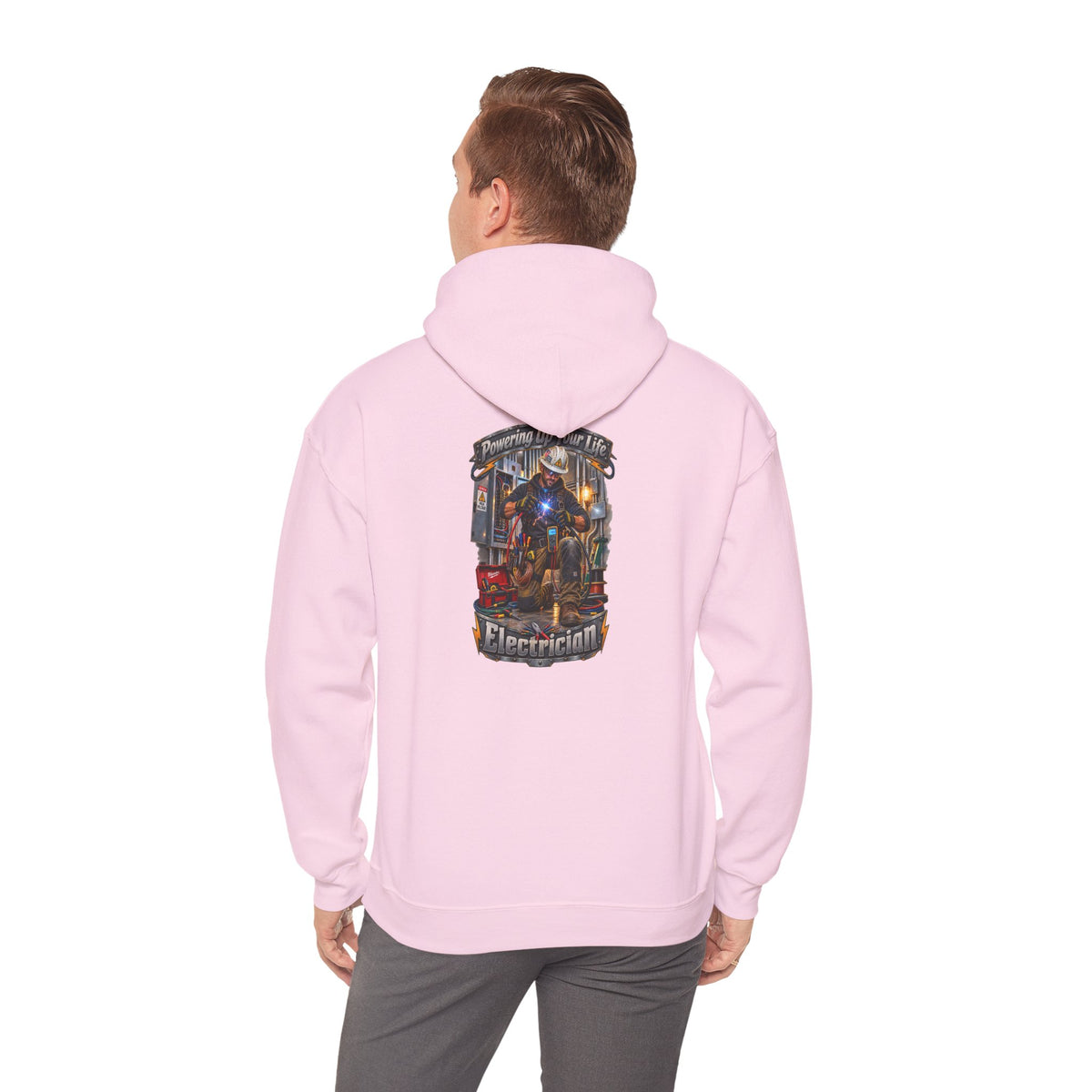 Electrician Hoodie — 'Powering Up Your Life' Tradesman Gift