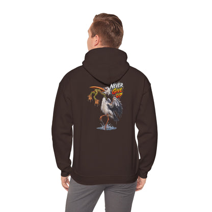 Never Give Up Stork & Frog Crewneck Hoodie