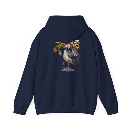 Never Give Up Stork & Frog Crewneck Hoodie