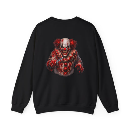 Horror Clown Bear Sweatshirt — Creepy Bloodied Teddy Graphic Sweatshirt - Personalized