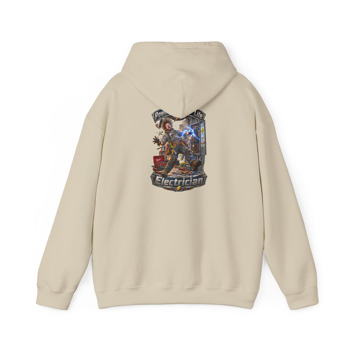 Funny Electrician Crewneck Hoodie — 'Powering Up Your Life' Tradesman Gift - Personalized