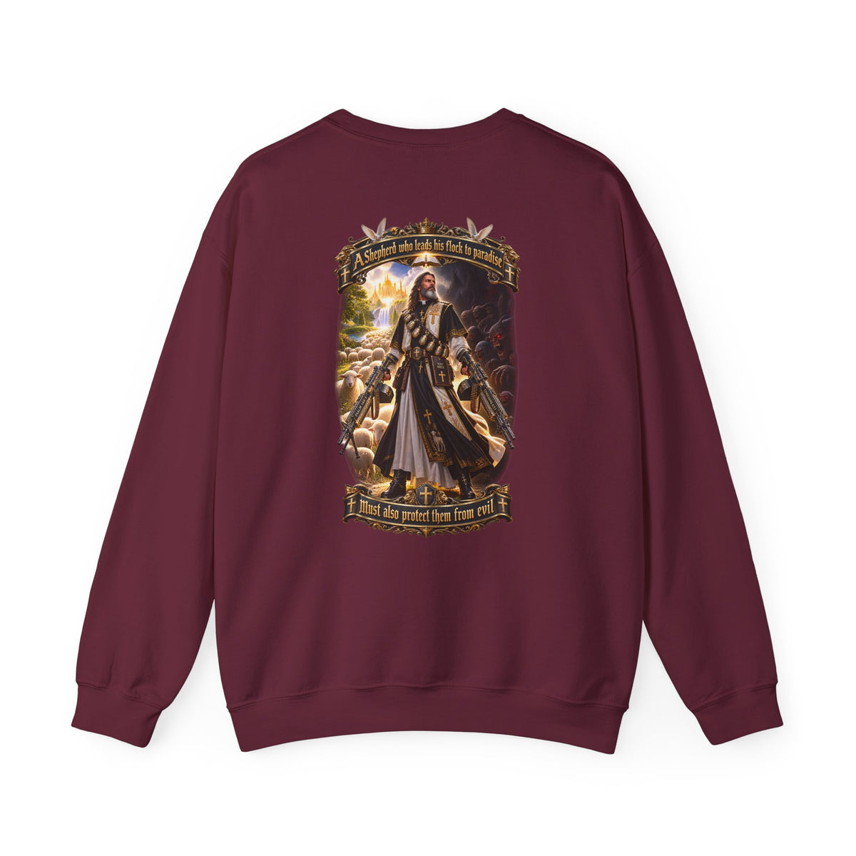 Hoodie: Gothic Angel Guardian Back Print Sweatshirt – Dark Fantasy Streetwear - Personalized