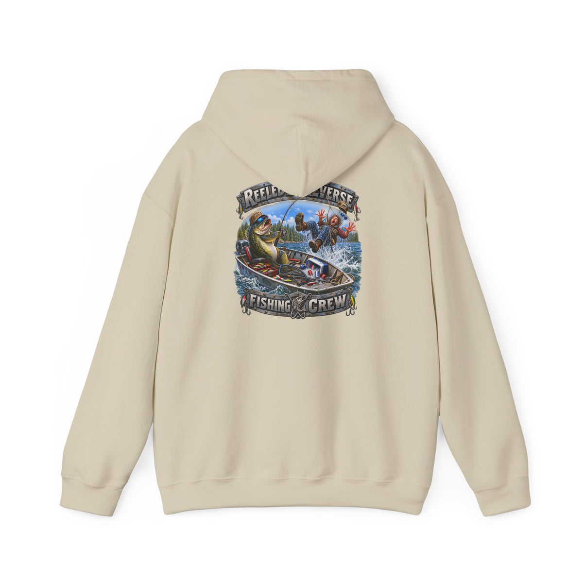 Fishing Hoodie — "Reeled in Reverse" Graphic - Personalized
