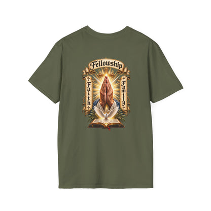 Prayer Hands T-Shirt — Vintage Sacred Heart Religious T-Shirt - Personalized
