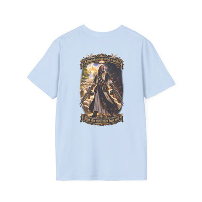 Hoodie: Gothic Angel Guardian Back Print T-Shirt – Dark Fantasy Streetwear