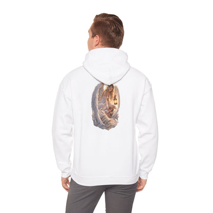 Angel Embrace Hoodie — Serene Guardian Back Print - personalized