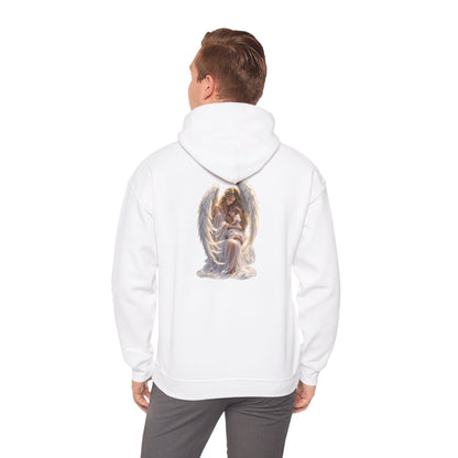 Angel Mother & Child Hoodie – Serene Guardian Graphic Hoodie