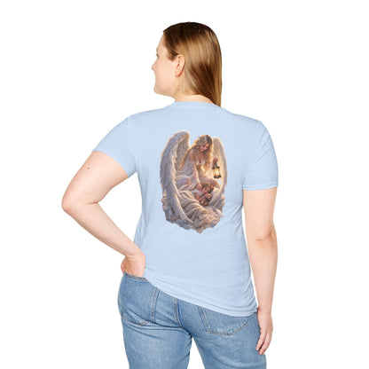 Angel Embrace T-Shirt — Serene Guardian Back Print