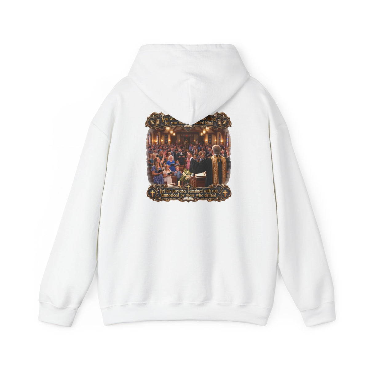 Religious Choir Scene Hoodie — Church Service Illustration - Personalized