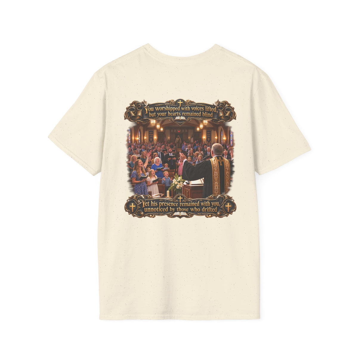 Religious Choir Scene T-Shirt — Church Service Illustration - Personalized