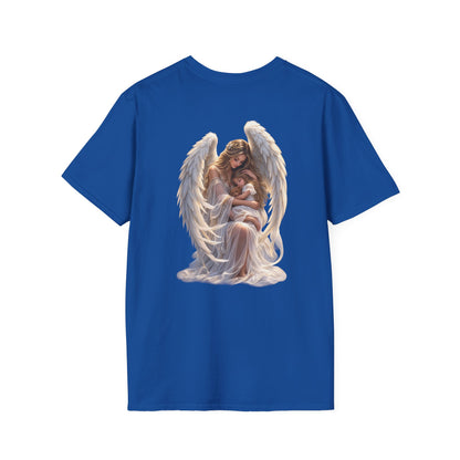 Angel Mother & Child T-Shirt – Serene Guardian Graphic T-Shirt- personalized