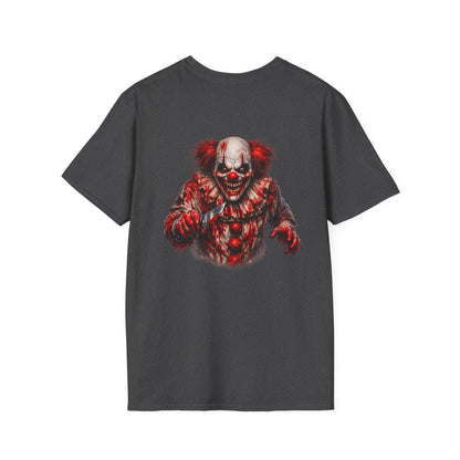 Horror Clown Bear T-Shirt— Creepy Bloodied Teddy Graphic T-Shirt