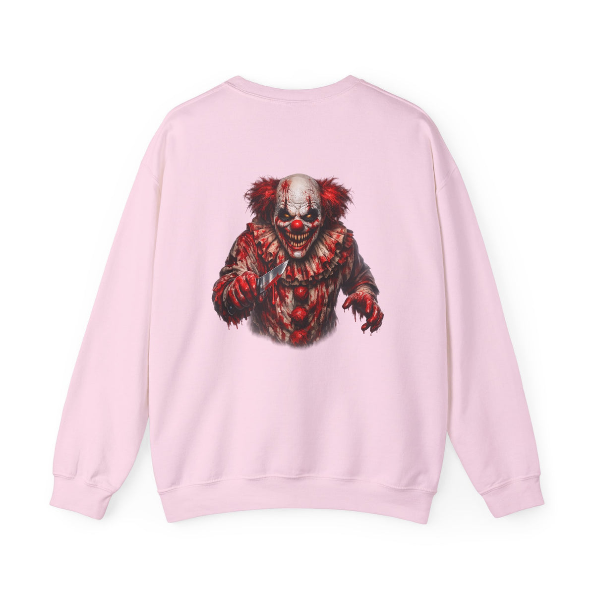 Horror Clown Bear Sweatshirt — Creepy Bloodied Teddy Graphic Sweatshirt - Personalized
