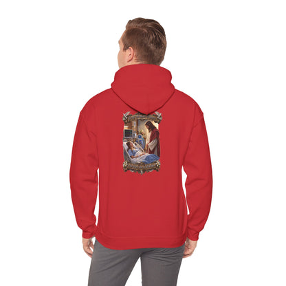 Religious Prayer Hoodie – Comforting Hospital Scene Pullover - Personalized