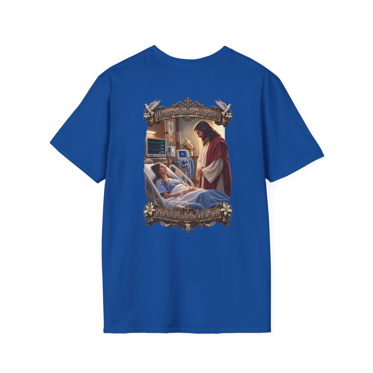 Religious Prayer T-Shirt – Comforting Hospital Scene Pullover - Personalized