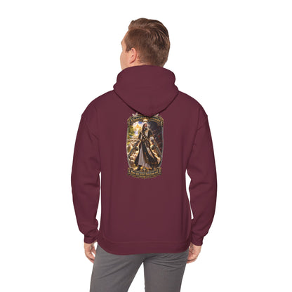 Hoodie: Gothic Angel Guardian Back Print Hoodie – Dark Fantasy Streetwear - Personalized