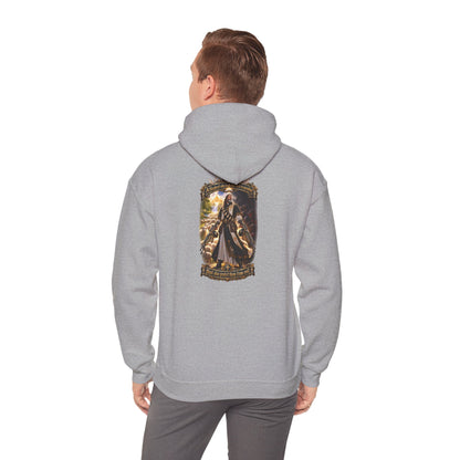 Hoodie: Gothic Angel Guardian Back Print Hoodie – Dark Fantasy Streetwear - Personalized