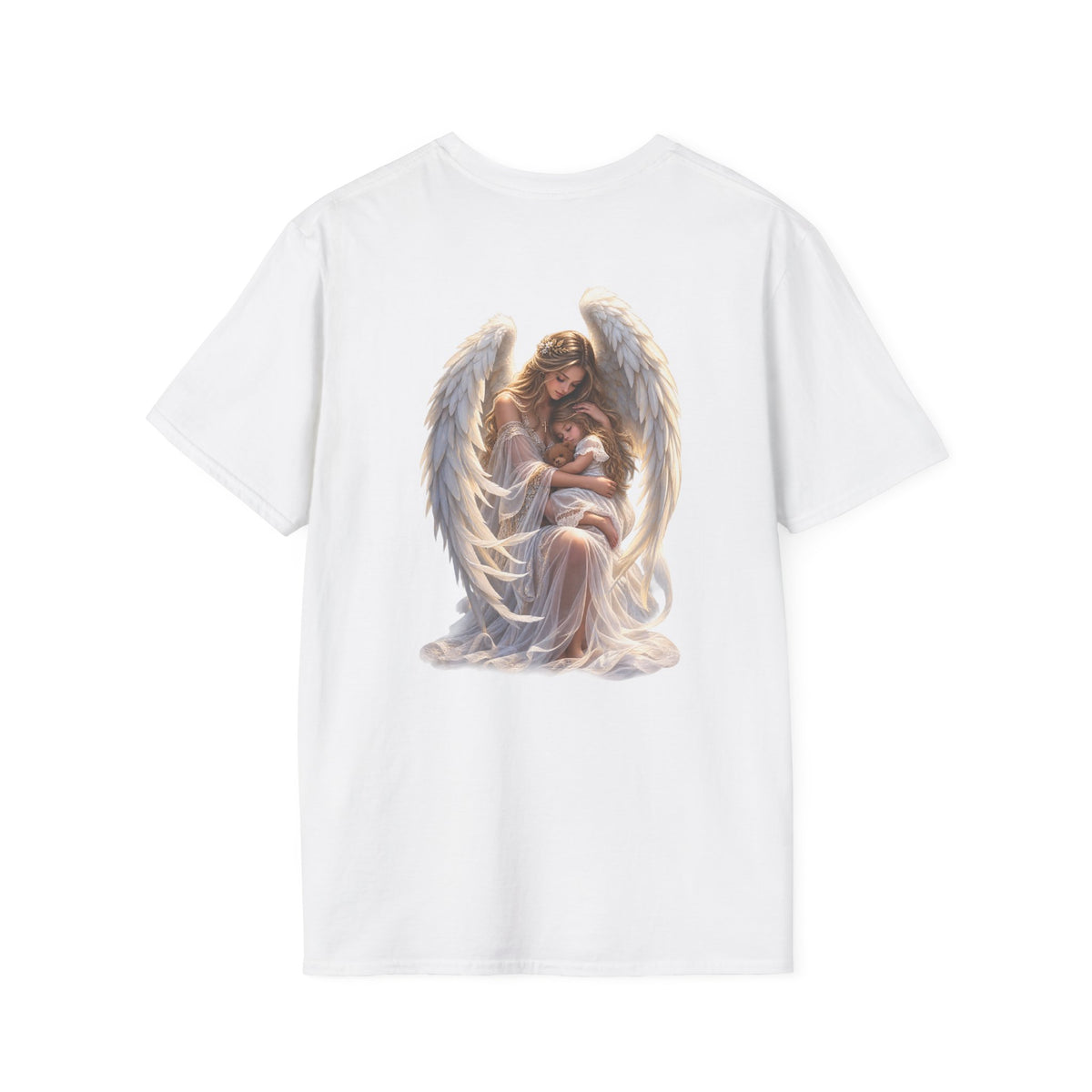 Angel Mother & Child T-Shirt – Serene Guardian Graphic T-Shirt