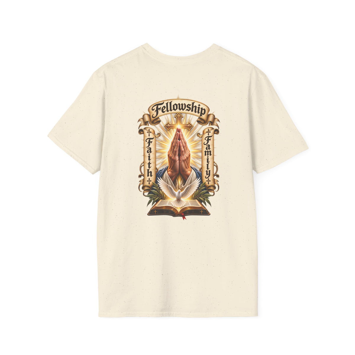 Prayer Hands T-Shirt — Vintage Sacred Heart Religious T-Shirt - Personalized