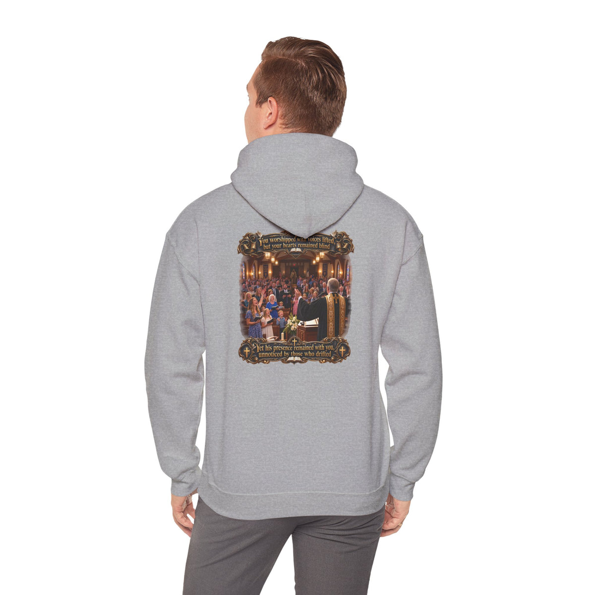 Religious Choir Scene Hoodie — Church Service Illustration - Personalized