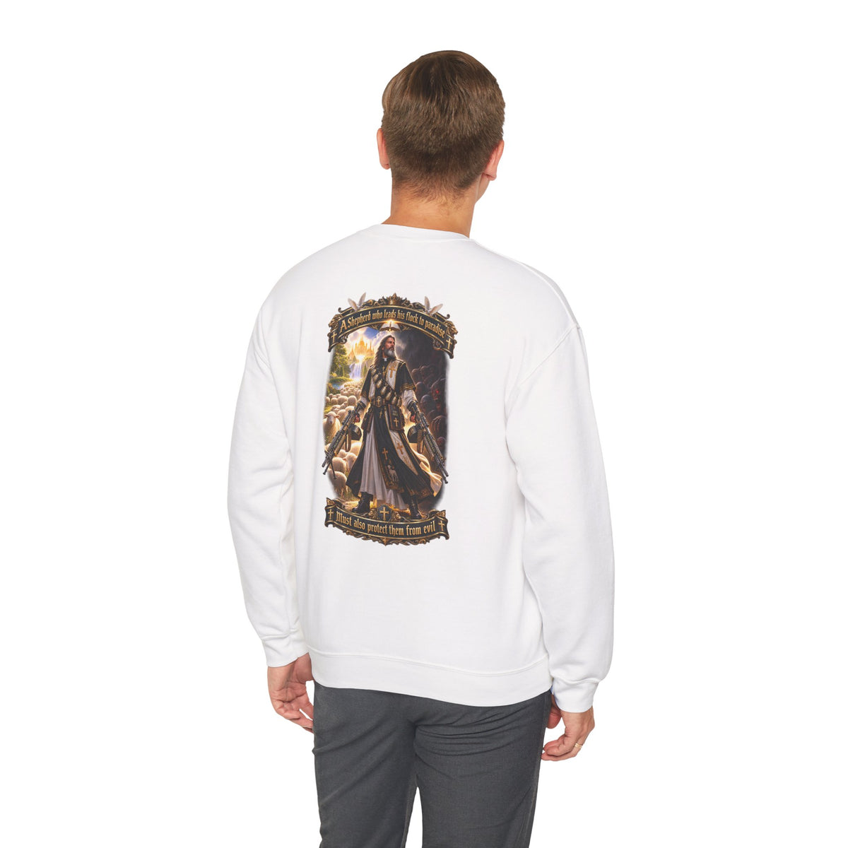 Hoodie: Gothic Angel Guardian Back Print Sweatshirt – Dark Fantasy Streetwear