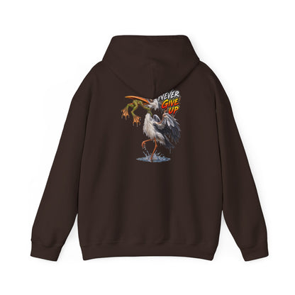 Never Give Up Stork & Frog Crewneck Hoodie
