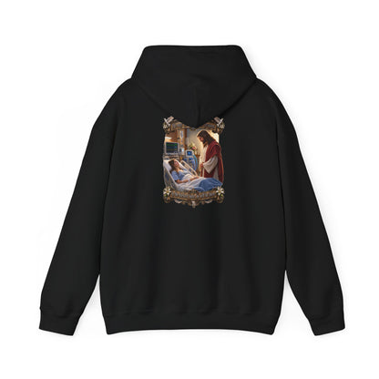 Religious Prayer Hoodie – Comforting Hospital Scene Pullover - Personalized