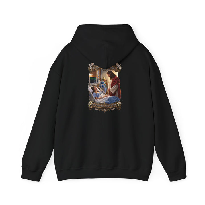 Religious Prayer Hoodie – Comforting Hospital Scene Pullover - Personalized